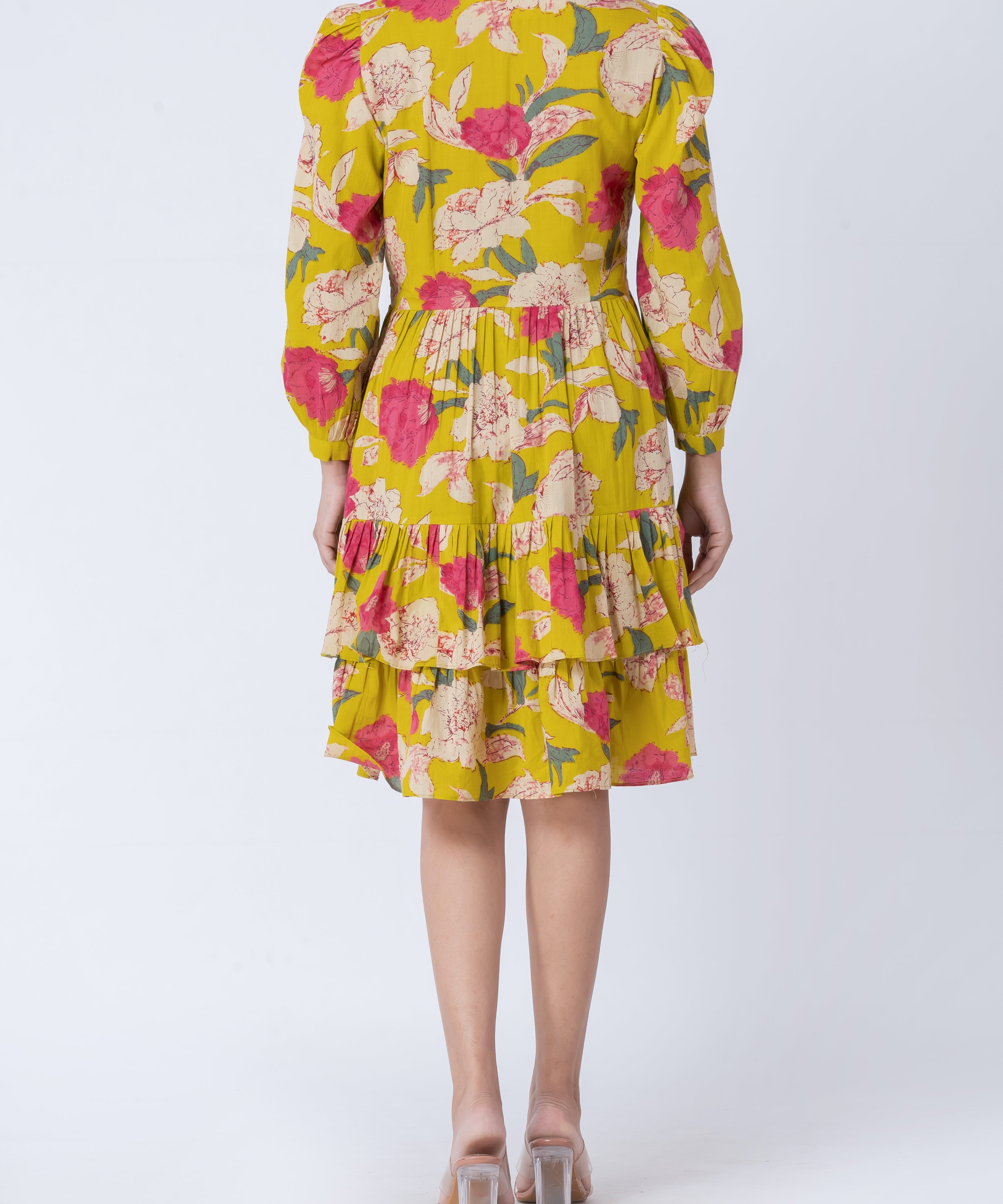 Floral tiered mini dress for chic summer style
