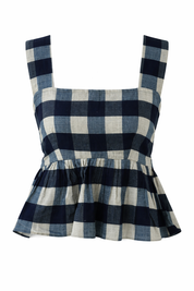 Handloom Cotton Printed Peplum Top
