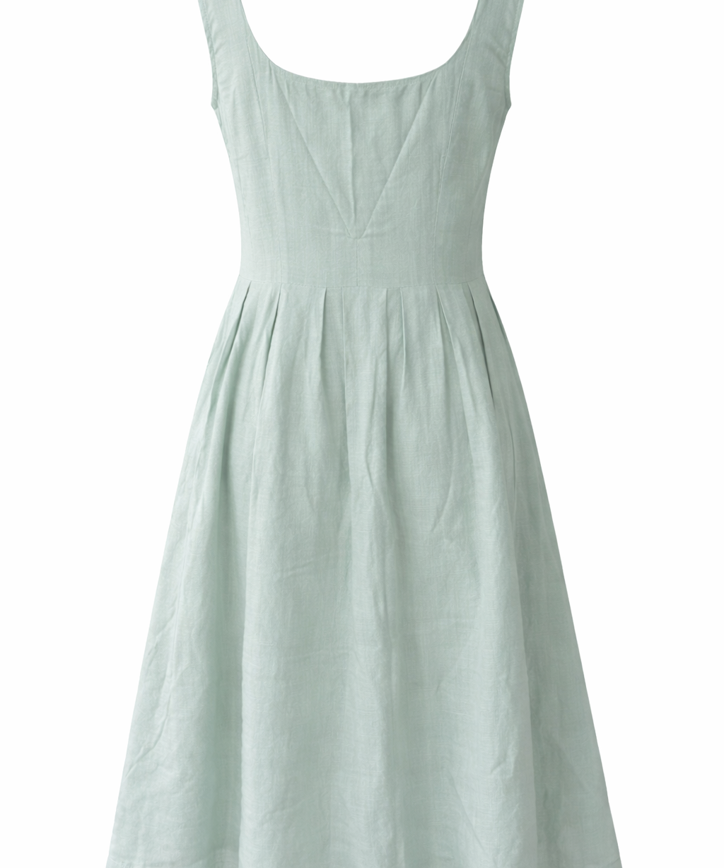 Light green sleeveless dress
