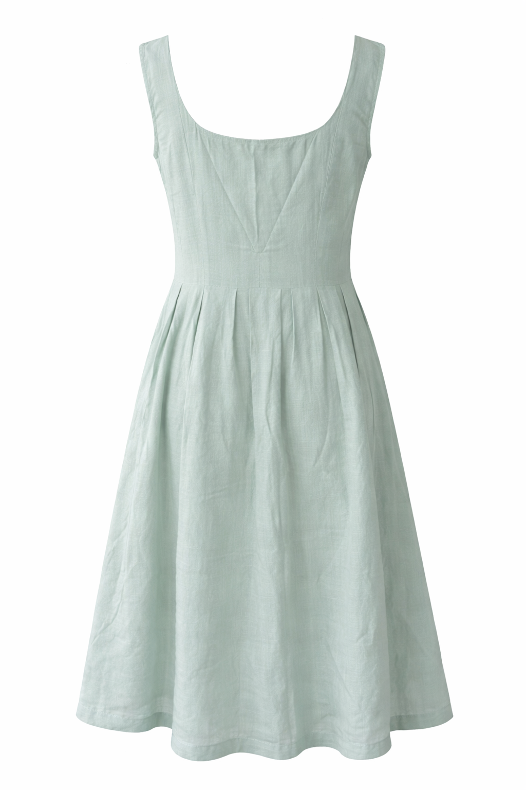 Light green sleeveless dress