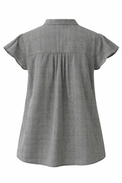 Gray checkered shirt on a white background