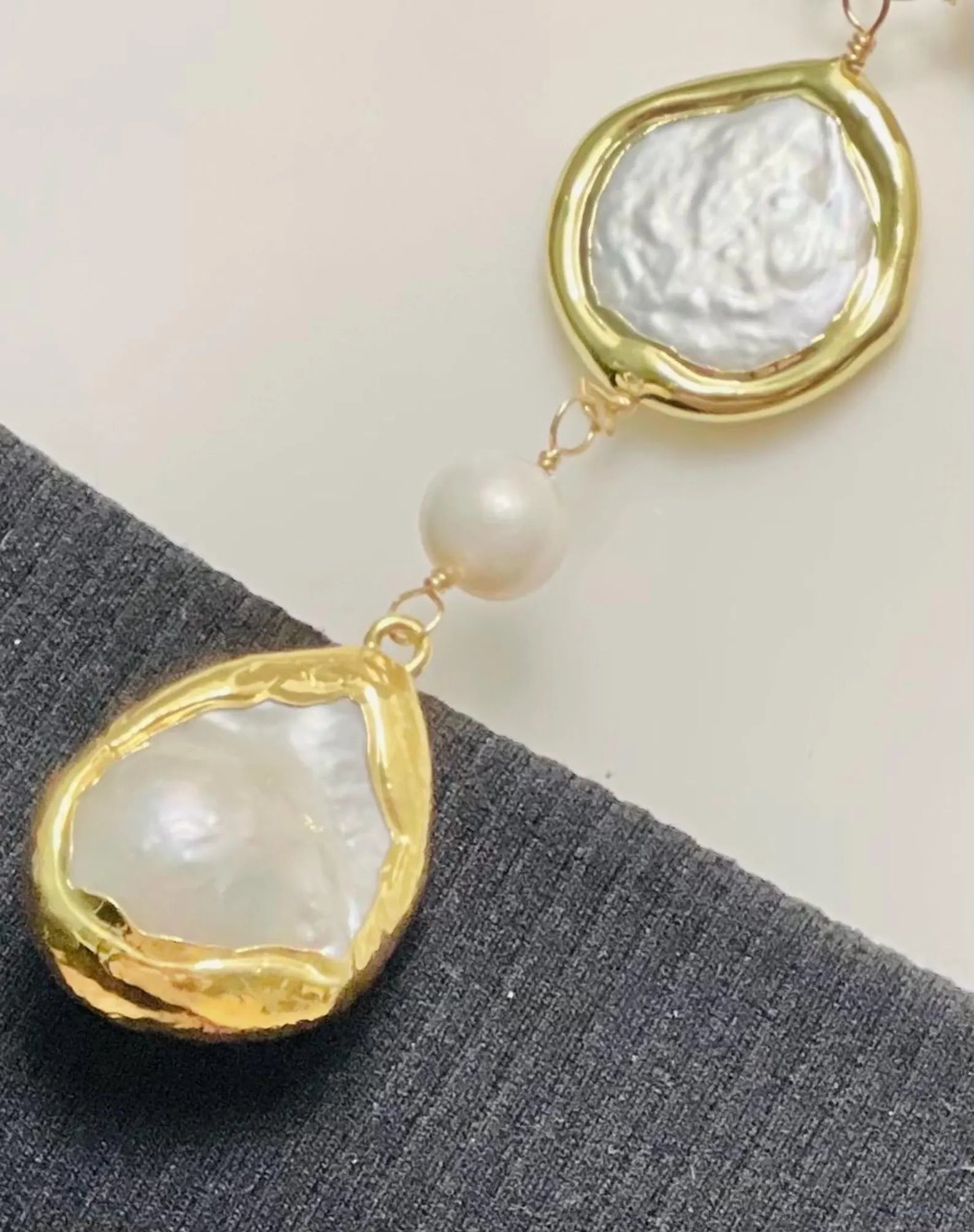 Natural Fresh water White Pearl Necklace