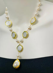 Natural Fresh water White Pearl Necklace