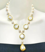 Natural Fresh water White Pearl Necklace