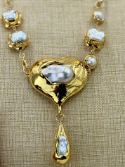 Fresh water big pearl pendent  necklace