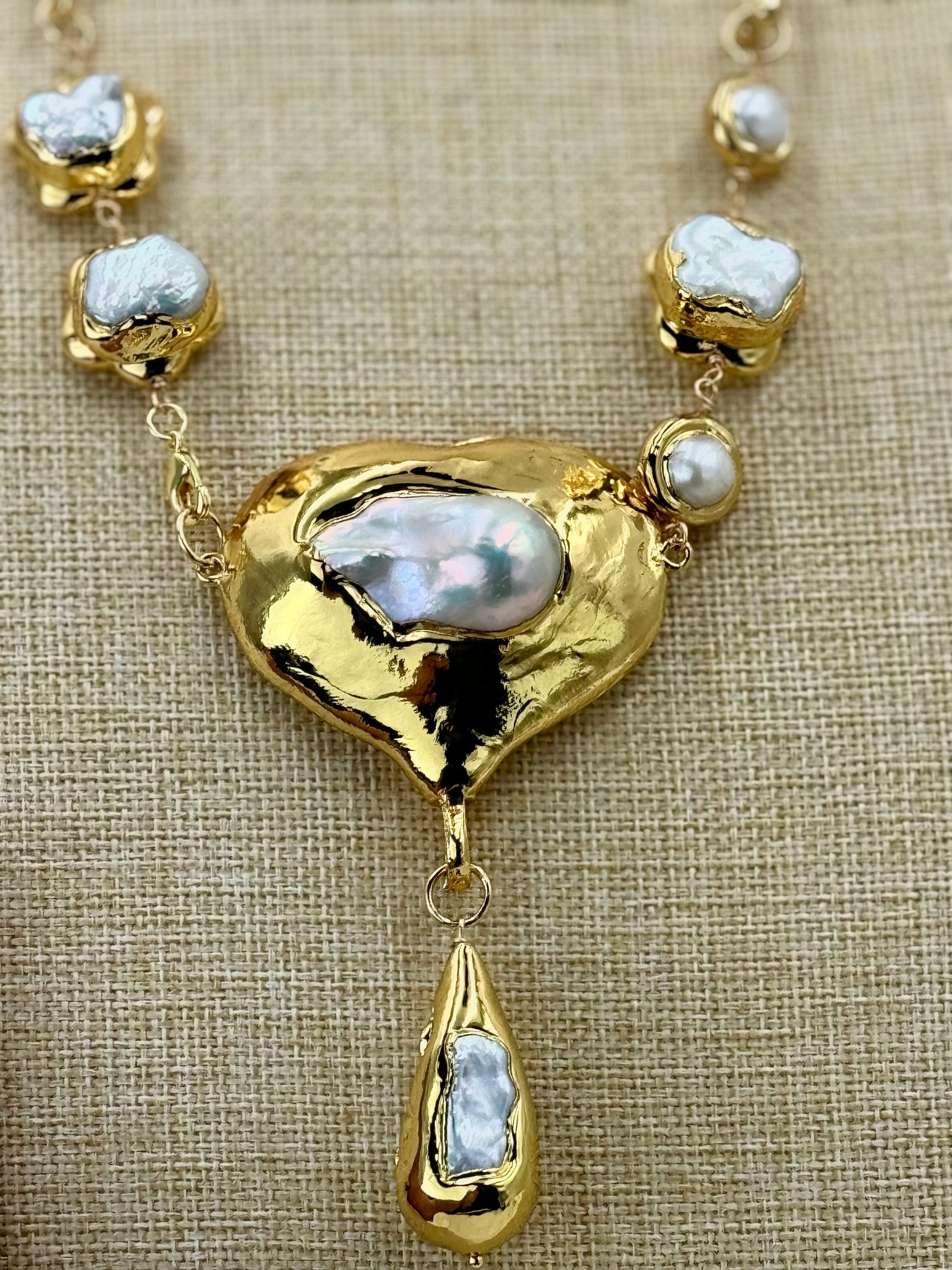 Fresh water big pearl pendent  necklace