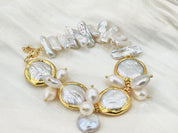 Natural Freshwater Coin Pearl Bracelet