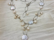 Handmade natural coin pearl necklace