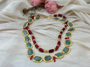Natural Coral Gemstone Handmade Beaded Necklace