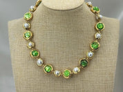 Dainty Natural Pearl Murano Glass Beads Necklace