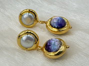 Dainty Natural Pearl Murano Glass Beads Necklace
