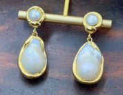 Natural baroque pearl earrings
