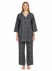 Women’s Printed Cotton Loungewear Set