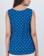 lightweight cotton floral print blouse