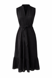 Lightweight cotton midi dress with elegant tiered hem