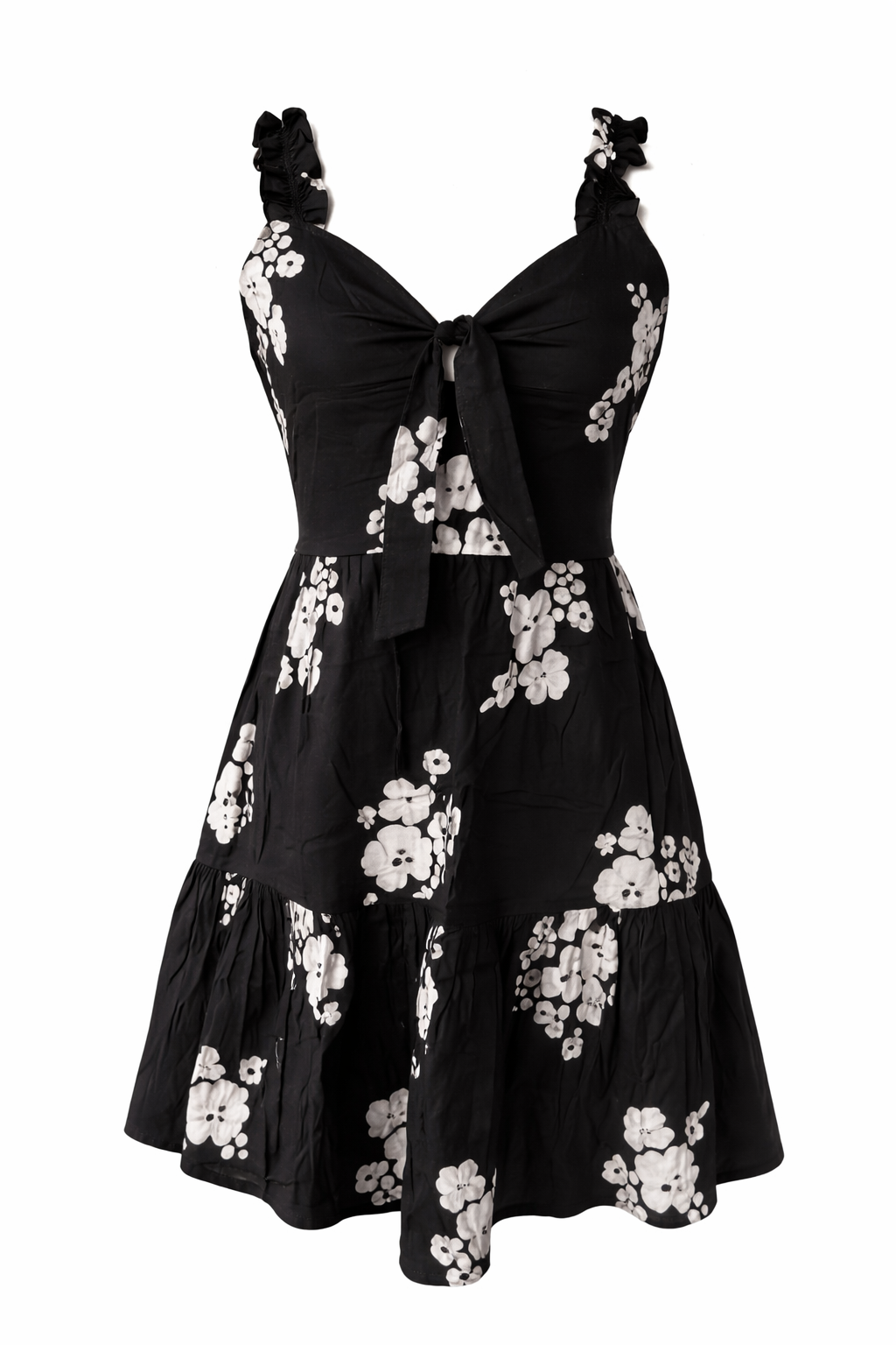 Lightweight breathable floral cotton mini dress