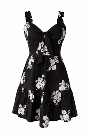 Lightweight breathable floral cotton mini dress