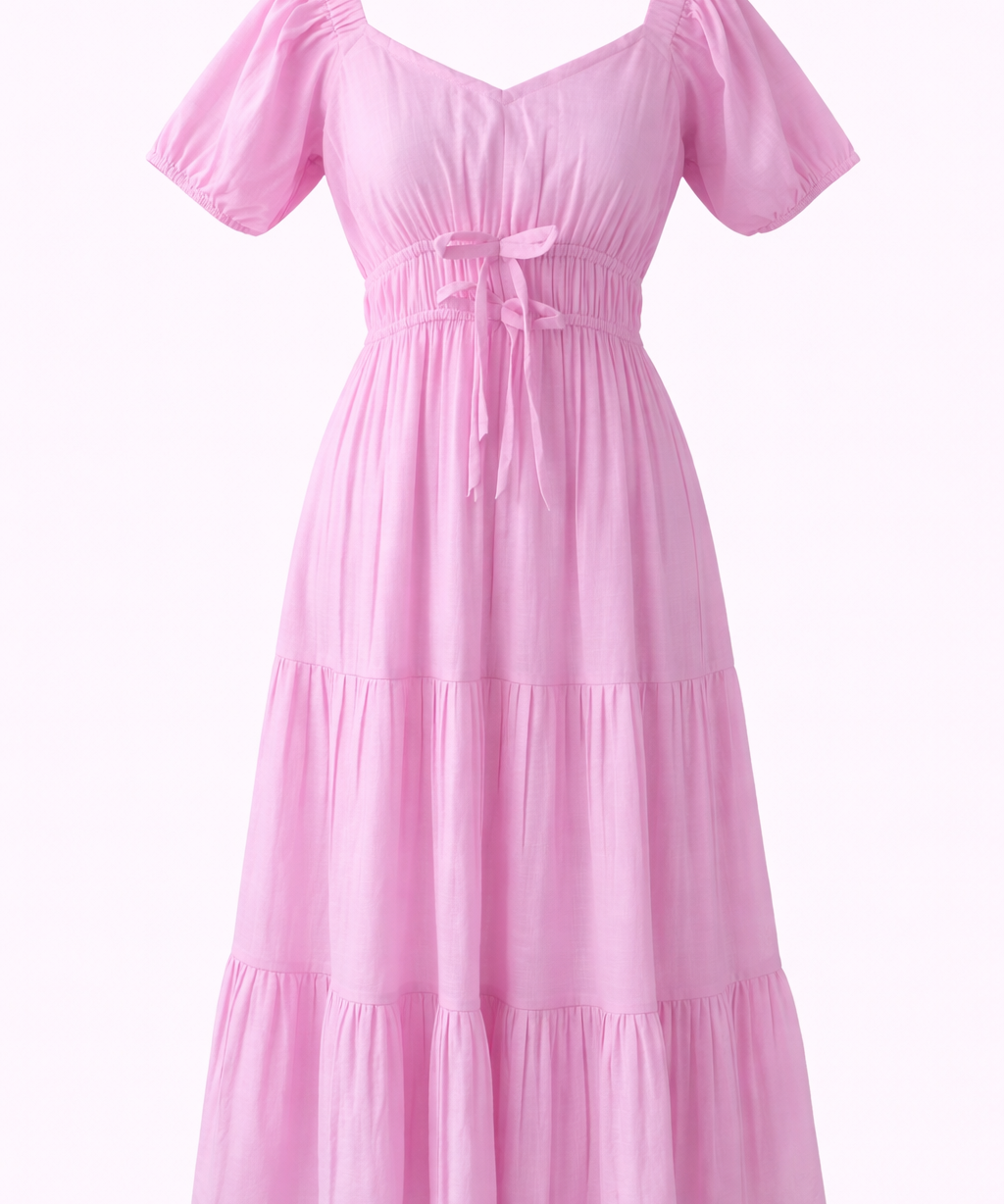 woman's favorite midi dress pink midi