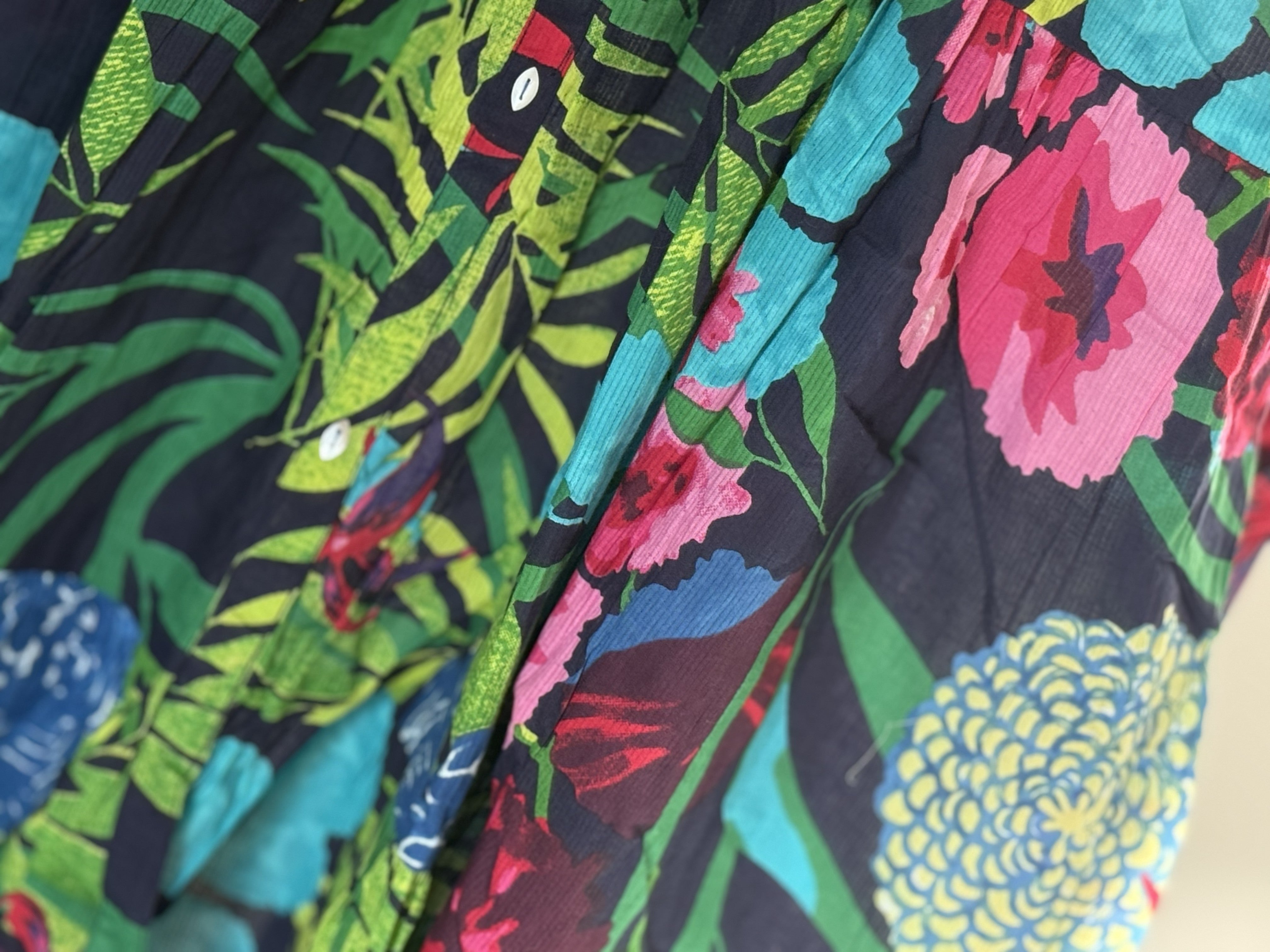 Floral Tropical Print Maxi Dress | Women's Boho Summer Shirt Dress | Vacation Dress