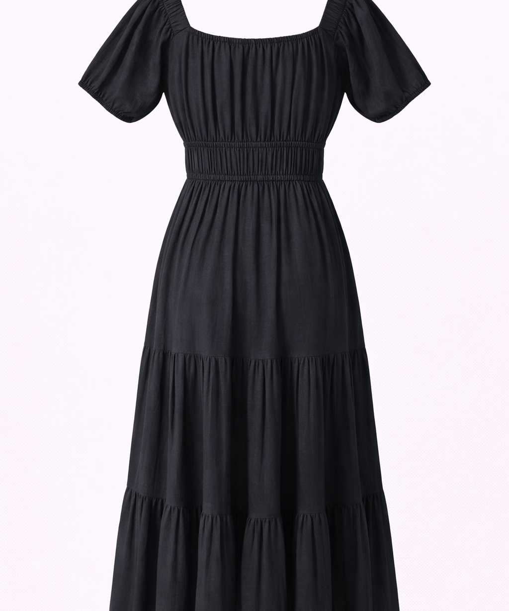 female black dress midi skirt