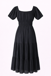 female black dress midi skirt