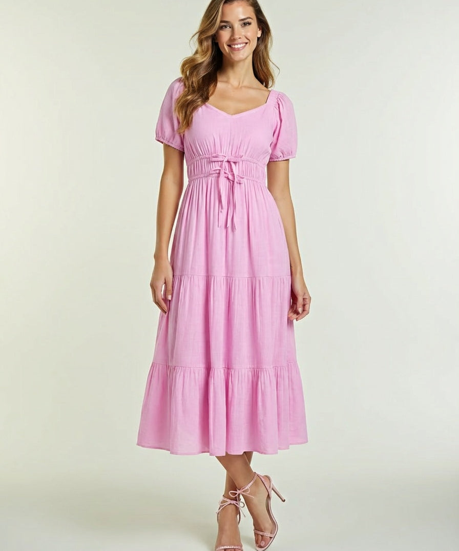 super cool looking midi dress pink color