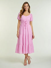 super cool looking midi dress pink color