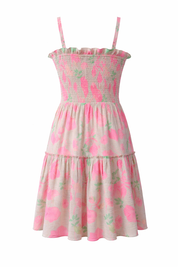 pocket tiered sundress pink mini skirt