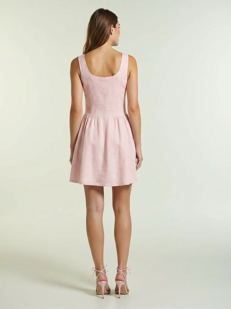 picnic day mini dress strawberry color