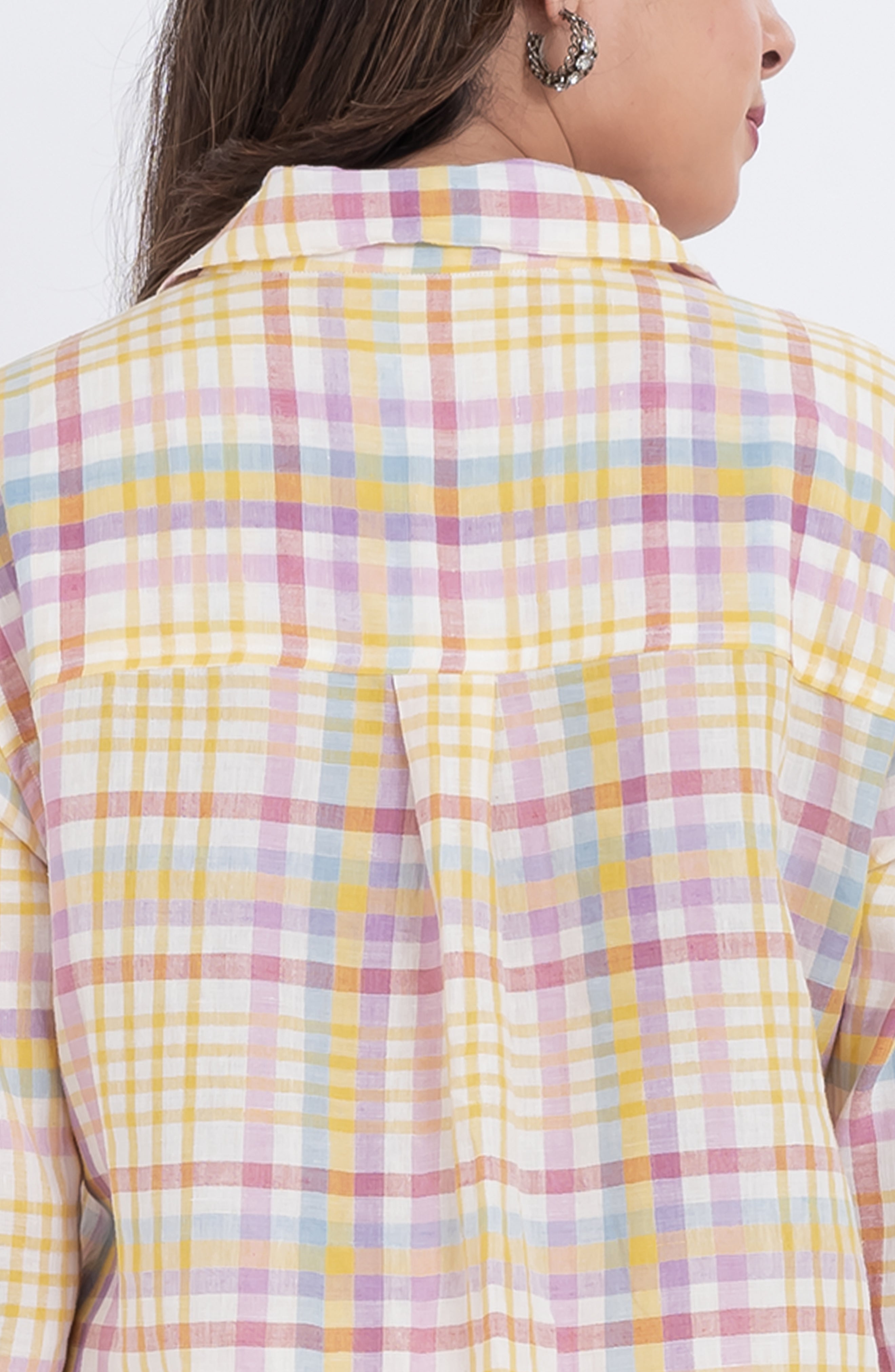 Soft cotton plaid checkered shirt with a relaxed fit.
