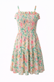 Floral dress with ruffled