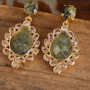 Natural Gemstone Dangle Earrings