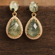 Natural Gemstone Dangle Earrings
