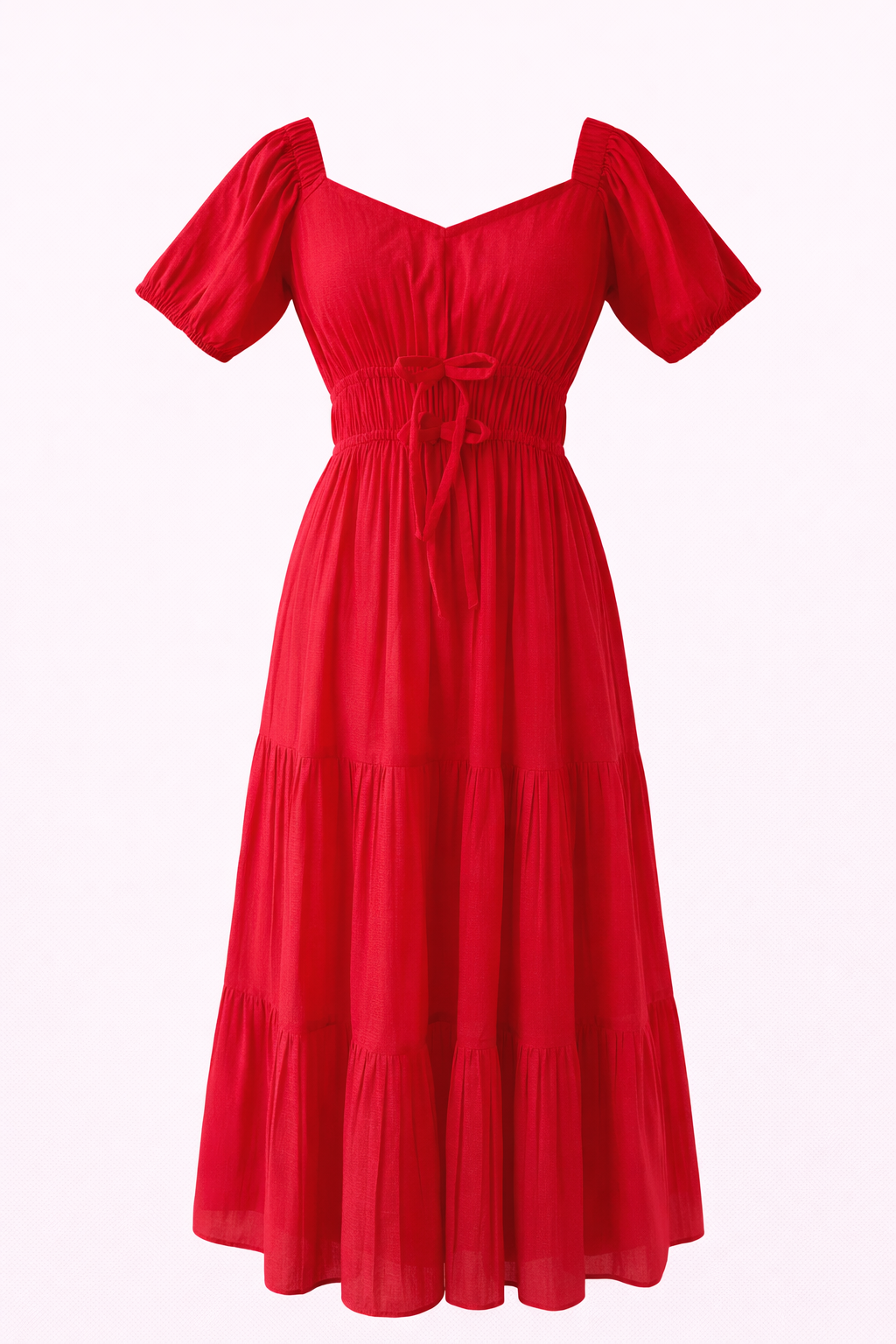 fornt rope knot style midi dress
