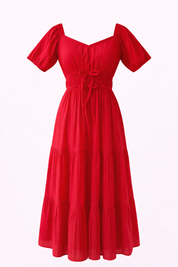fornt rope knot style midi dress
