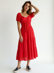no print or pattern coton dress for girls