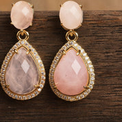 Natural Gemstone Dangle Earrings