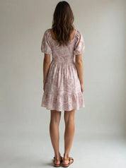 Floral midi dress with soft ruffled hem detail
