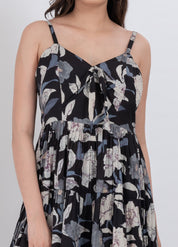 Sleeveless floral dress perfect for summer outings