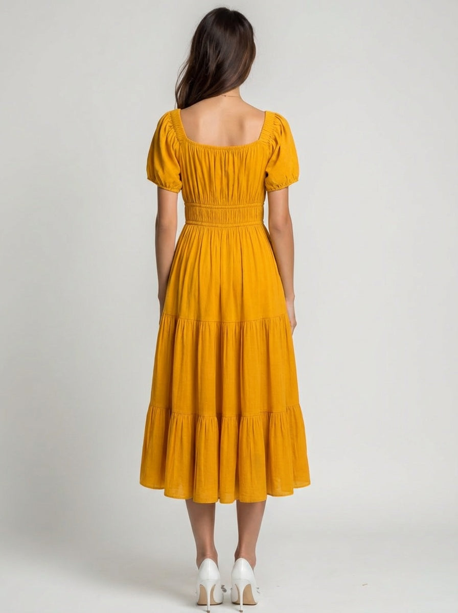 women best outfit of the day casuals style midi dress