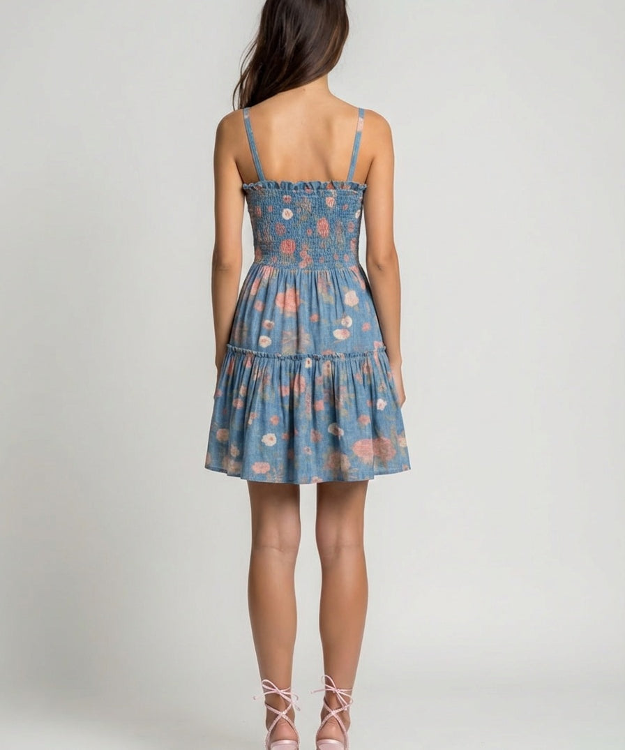 cotton lennin mini dress girls 
