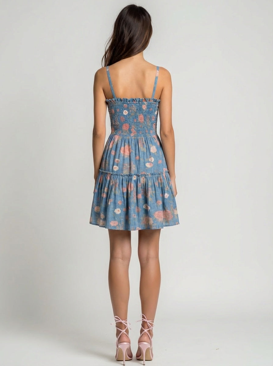 cotton lennin mini dress girls 