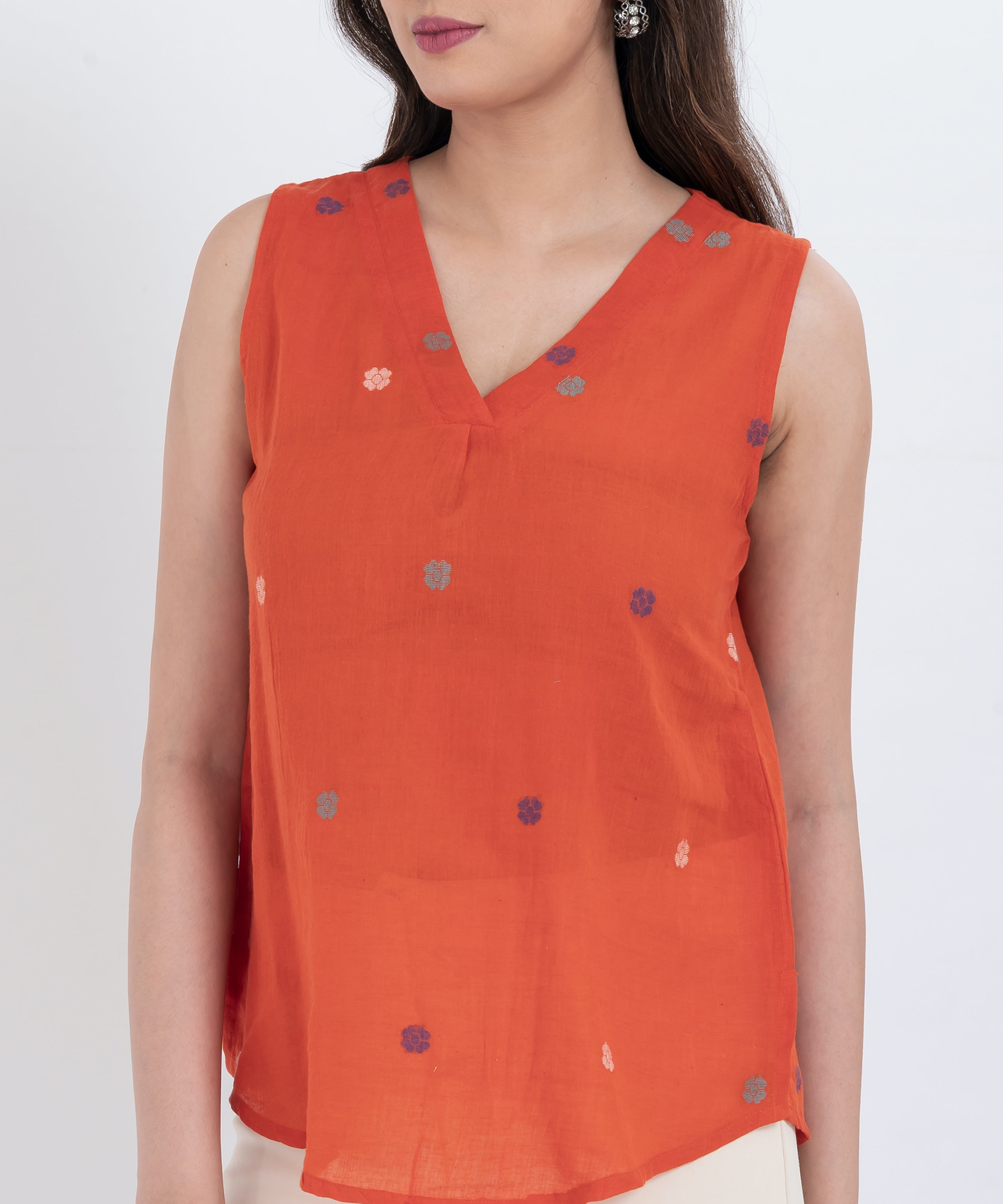 boho handloom cotton embroidered blouse