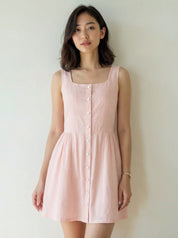 women pink skirt dress
