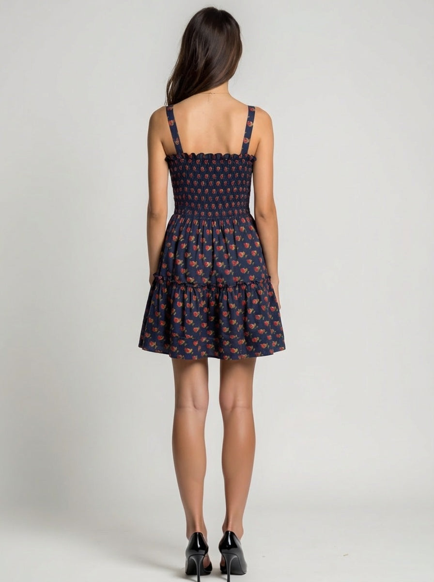 Smocked sundress with thick tank straps