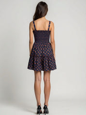 Smocked sundress with thick tank straps