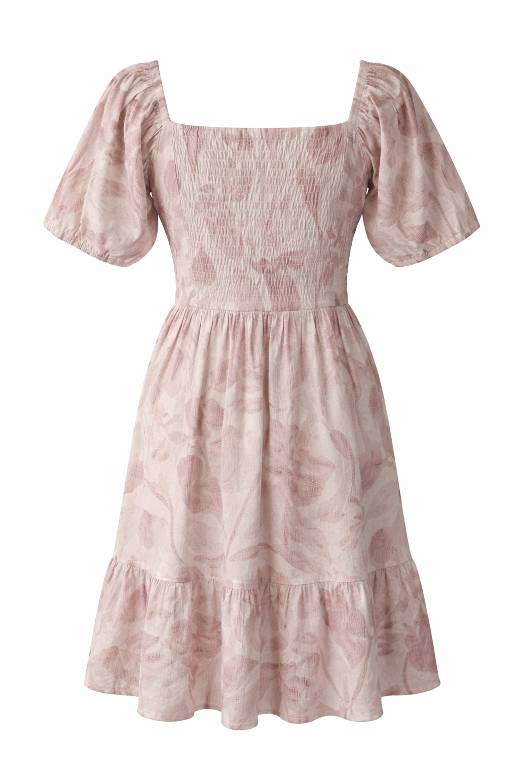 Textured cotton dobby summer midi dress