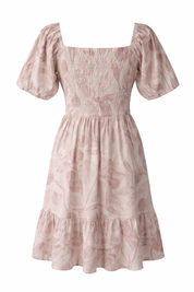 Textured cotton dobby summer midi dress