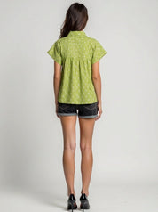 Breathable fabric cotton dobby - girls trendy wear summer top