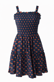 Tiered ruffle hem flared summer sundress for women